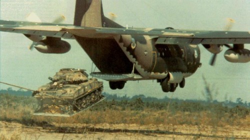 C-130 tank airdrop